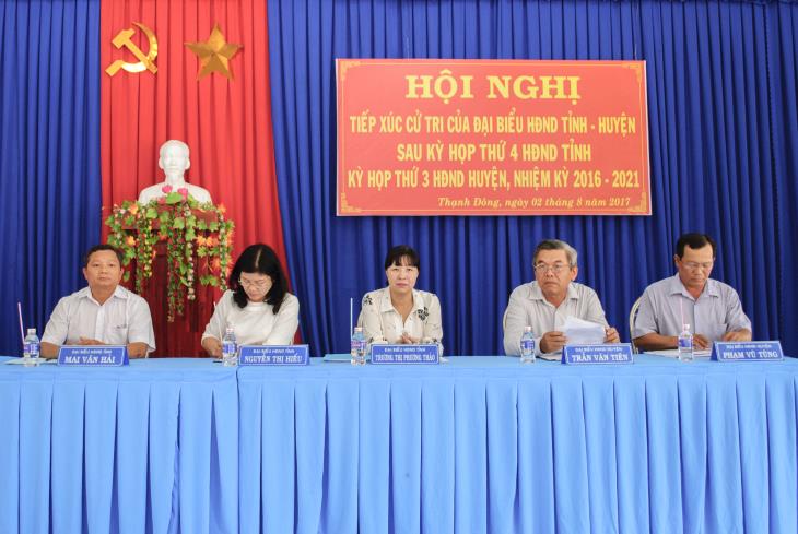 Đại biểu HĐND tiếp xúc cử tri xã Thạnh Đông và Thị trấn Tân Châu