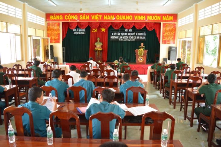  Đảng ủy Quân sự huyện Tân Châu sơ kết 5 năm thực hiện nghị quyết số 31 của Đảng ủy quân sự Tỉnh