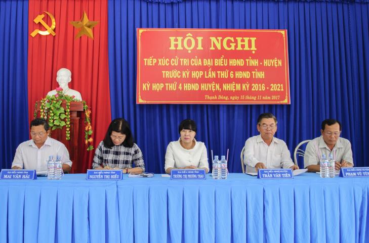Đại biểu HĐND tiếp xúc cử tri Thị trấn Tân Châu và xã Thạnh Đông