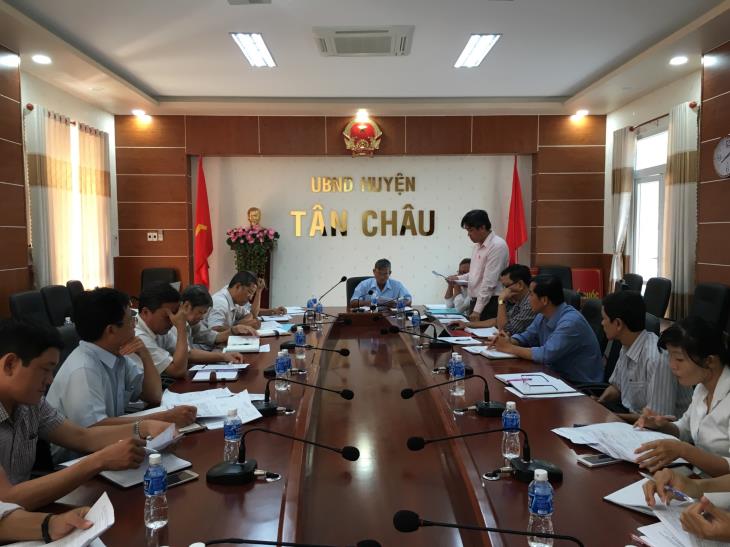 UBND huyện Tân Châu tổ chức phiên họp giao ban xây dựng cơ bản tháng 12/2017