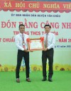 Trường THCS Tân Hòa đón bằng Công nhận trường đạt chuẩn quốc gia mức độ 1