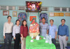 Lãnh đạo huyện Tân Châu chúc mừng lễ hội Sen Dolta với đồng bào Khmer tại khu Bố Kết, xã Tân Hưng