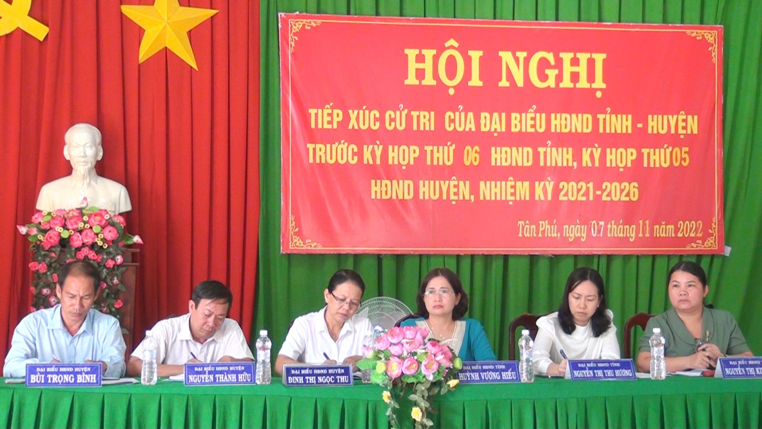 Đại biểu HĐND tỉnh và huyện Tân Châu  tiếp xúc cử tri xã Tân Phú và Tân Hưng