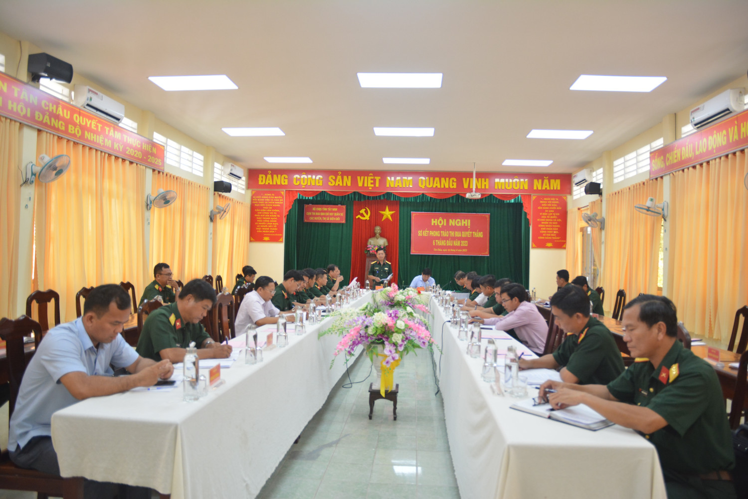 Cụm thi đua Ban chỉ huy quân sự 5 huyện, thị xã biên giới sơ kết 6 tháng đầu năm